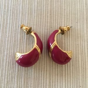 New Beautiful Red & Gold Earrings